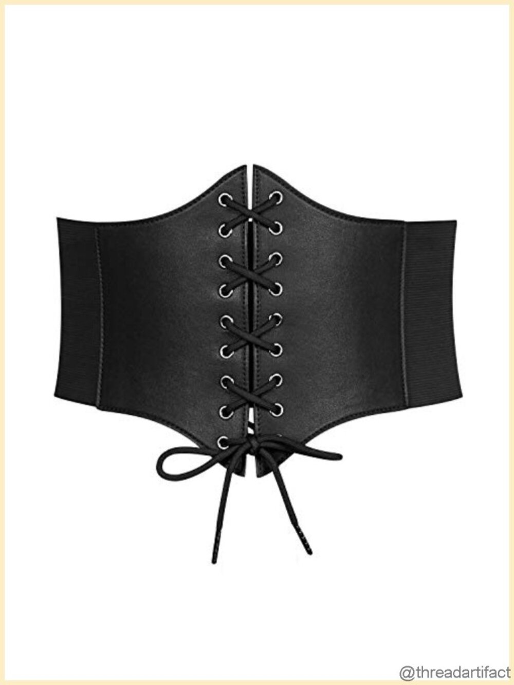 Tied Waspie Belt Lace-Up Cinch Elastic Waist Corset Belt